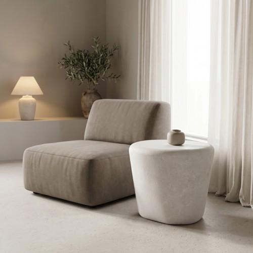 Τραπέζι Σαλονιού Fedris Pakoworld Mdf Λευκό Φ60X45Εκ