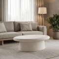Τραπέζι Σαλονιού Herona Pakoworld Mdf Λευκό 100X60X32Εκ