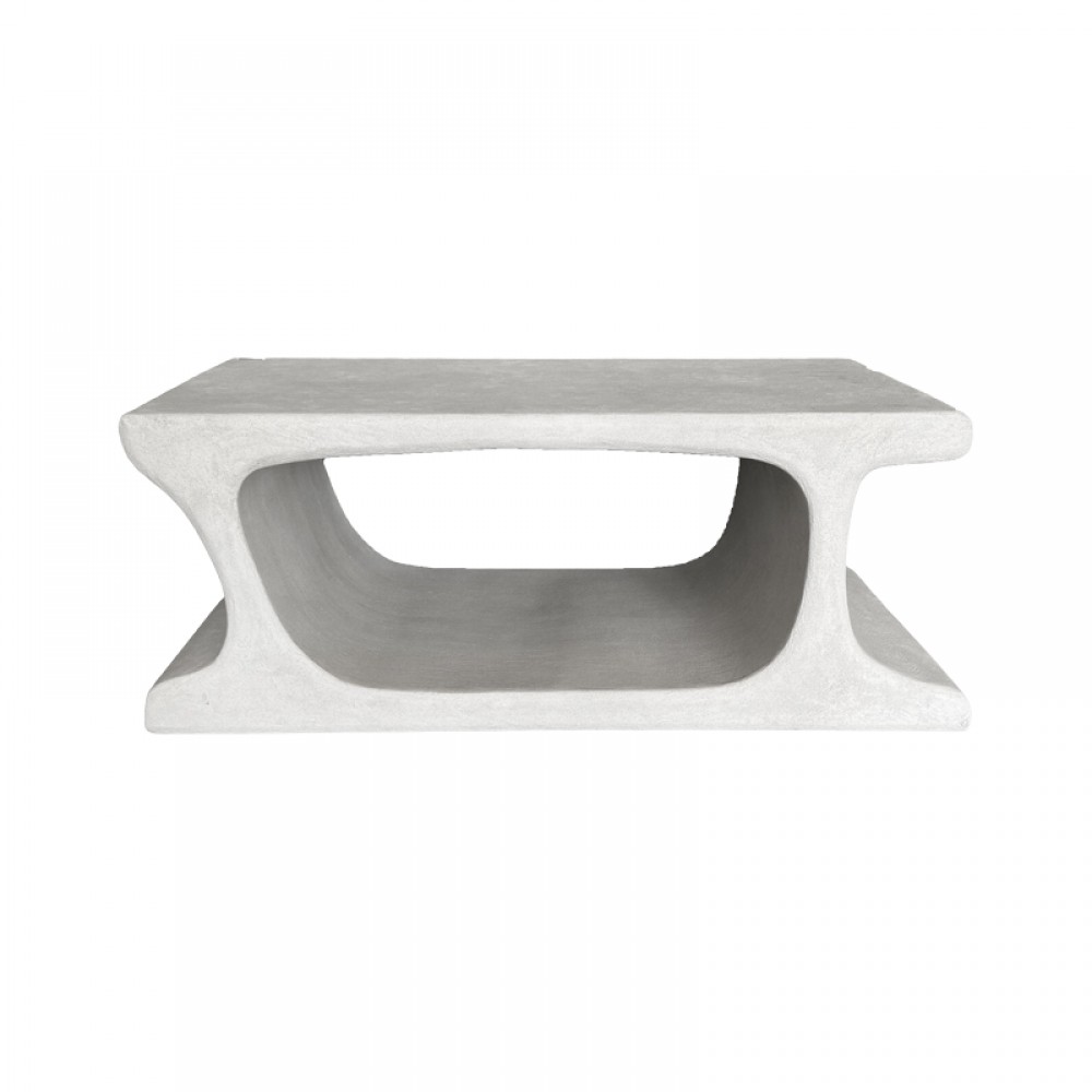 Τραπέζι Σαλονιού Nafel Pakoworld Mdf Λευκό 120X60X45Εκ