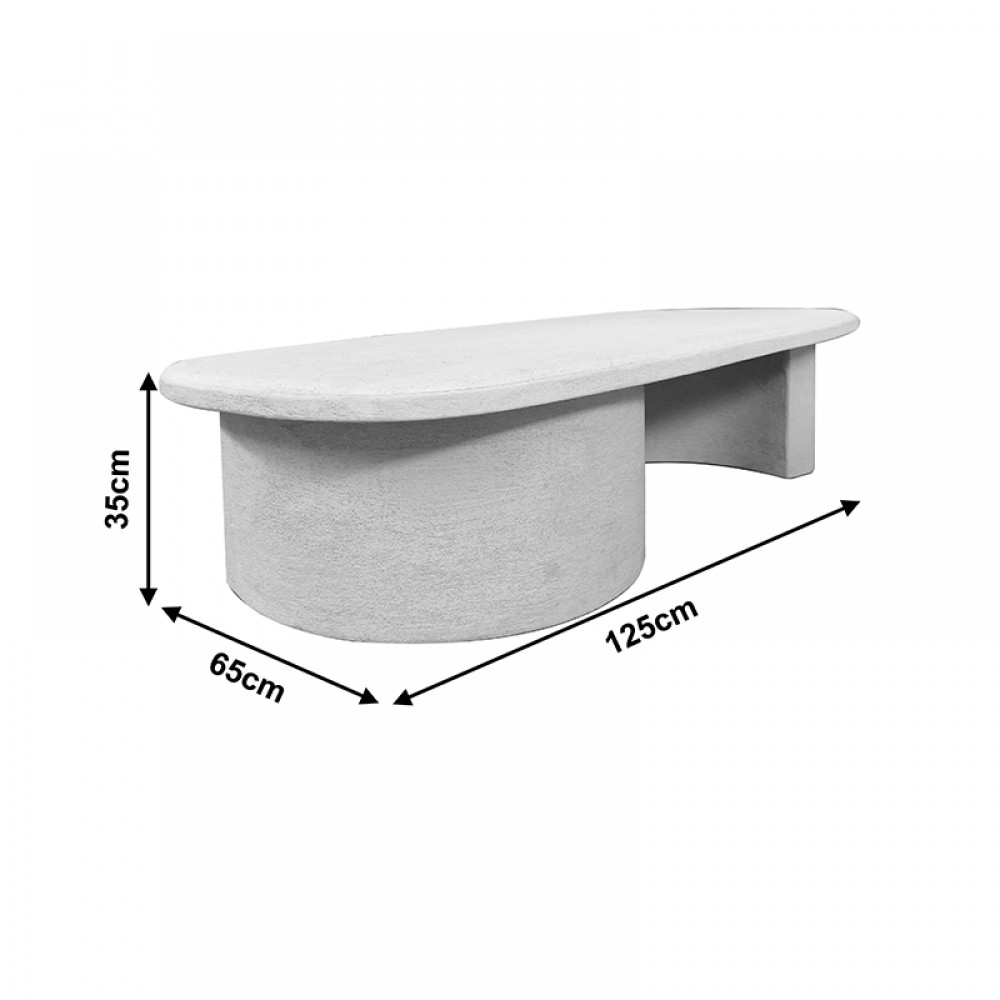 Τραπέζι Σαλονιού Verven Pakoworld Mdf Λευκό 120X60X32Εκ
