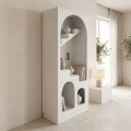 Βιβλιοθήκη-Ραφιέρα Boolten Pakoworld Mdf Λευκό 80X38X190Εκ