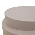 Βοηθητικό Τραπέζι Fortox Pakoworld Mgo Cappuccino Φ40X49.5Εκ
