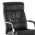 Καρέκλα Γραφείου Διευθυντή Biani Pakoworld Pu Μαύρο 56X70X107-115Εκ