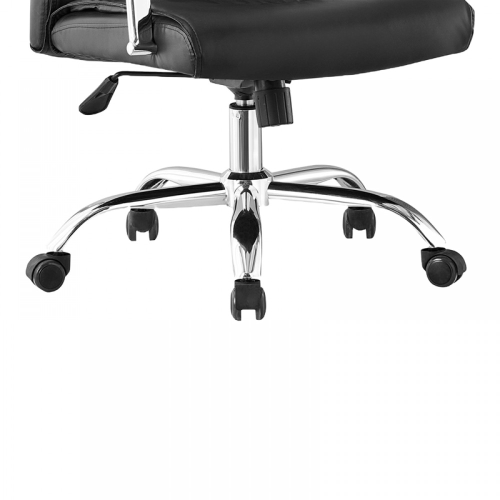 Καρέκλα Γραφείου Διευθυντή Biani Pakoworld Pu Μαύρο 56X70X107-115Εκ