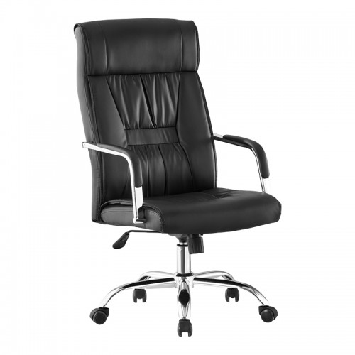 Καρέκλα Γραφείου Διευθυντή Biani Pakoworld Pu Μαύρο 56X70X107-115Εκ