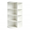 Γωνιακή Ραφιέρα Benzal Pakoworld Λευκό Mdf 80X30X120Εκ