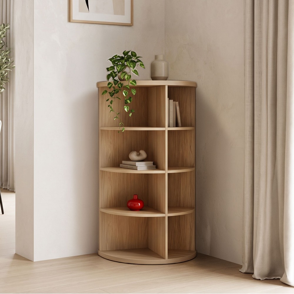 Γωνιακή Ραφιέρα Benzal Pakoworld Sonoma Mdf 80X30X120Εκ