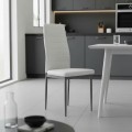 Καρέκλα Parker Pakoworld Λευκό Pu Με Μεταλλικό Ανθρακί Πόδι 41X48X96Εκ