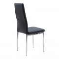 Καρέκλα Parker Pakoworld Μαύρο Pu Με Πόδι Χρωμίου 41X48X96Εκ